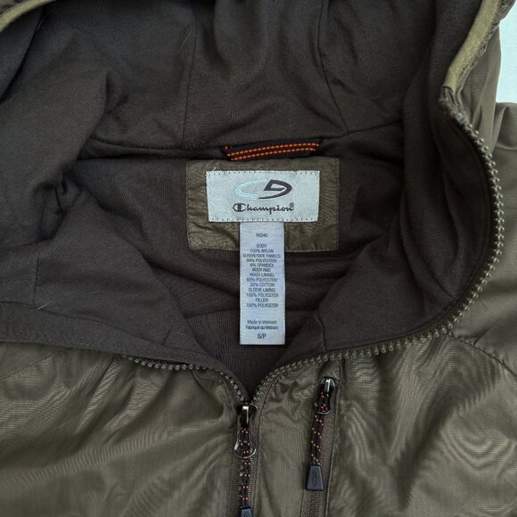 Champion Lightweight Windbreaker Puffer Down Jacket, Army Green - Picture 3 of 4